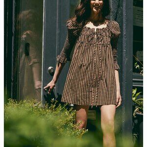 Free People Black and Brown Mini Dress